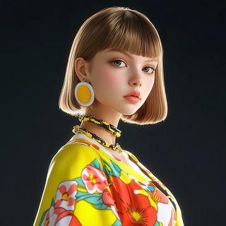 Cliffnoir style, Midjourney V6.1: photographic portrait of female protagonist