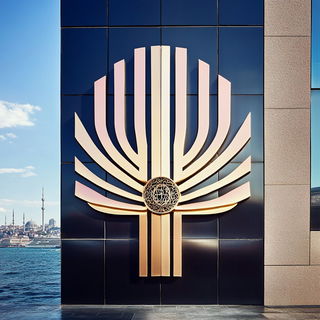 Cliffmarionette style, Midjourney V6.1: bold minimalist logo design for Istanbul city municipal services