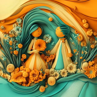 Chromasignia style, Midjourney V6.1: traditional folk art