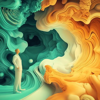 Chromasignia style, Midjourney V6.1: editorial illustration for popular scientific magazine cover