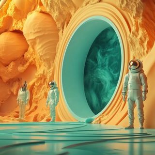 Chromasignia style, Midjourney V6.1: cinematic shot from sci-fi movie