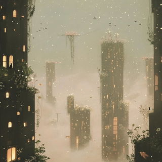 Aviastroke style, Midjourney V6.1: megacity with futuristic bioarchitecture