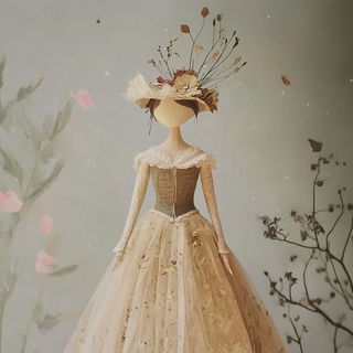 Aviastroke style, Midjourney V6.1: haute-couture fashion outfit