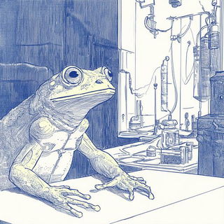 Chromafresco style, Midjourney V6.1: editorial illustration for popular scientific magazine cover