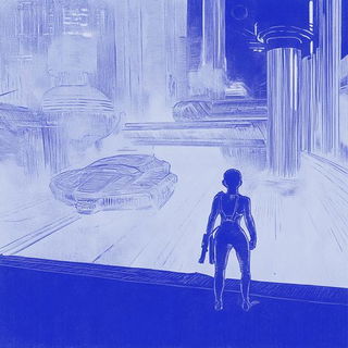 Chromafresco style, Midjourney V6.1: cinematic shot from sci-fi movie