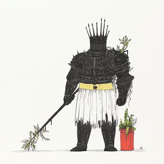Tidecut Collage style, Midjourney V6.1: concept art character design of retropunk steam knight