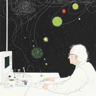 Tidecut Collage style, Midjourney V6.1: editorial illustration for popular scientific magazine cover