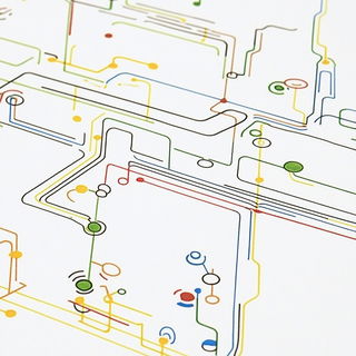 Tidecut Collage style, Midjourney V6.1: technical infrastructure blueprint schematics