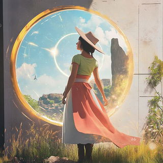 Mycelial Sunburst style, Midjourney V6.1: retro fairy-tale illustration