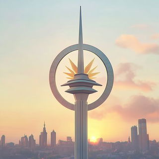Mycelial Sunburst style, Midjourney V6.1: bold minimalist logo design for Istanbul city municipal services