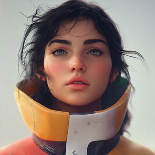 Mycelial Sunburst style, Midjourney V6.1: photographic portrait of female protagonist