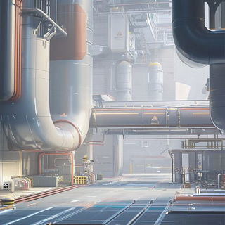 Mycelial Sunburst style, Midjourney V6.1: technical infrastructure blueprint schematics