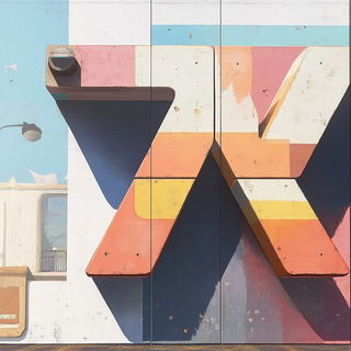 Mycelial Sunburst style, Midjourney V6.1: typographic composition with large letters
