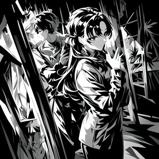 Aphelion Topiary style, Midjourney V6.1: black-and-white manga comic strip