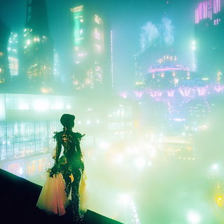 Inkwood Pilgrim style, Midjourney V6.1: cinematic shot from sci-fi movie