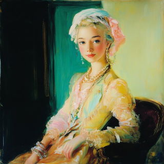 Inkwood Pilgrim style, Midjourney V6.1: classical 18th-century oil painting