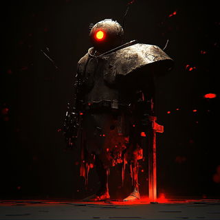 Heraldic Skybook style, Midjourney V6.1: concept art character design of retropunk steam knight