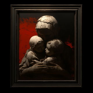 Heraldic Skybook style, Midjourney V6.1: classical 18th-century oil painting