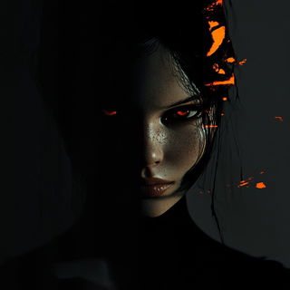 Heraldic Skybook style, Midjourney V6.1: photographic portrait of female protagonist