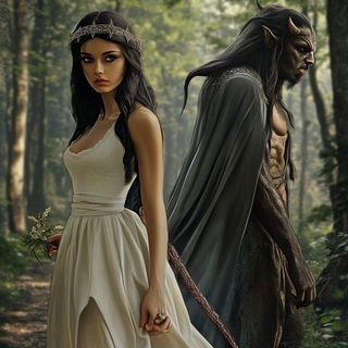 Sepulchral Lineage style, Midjourney V6.1: retro fairy-tale illustration