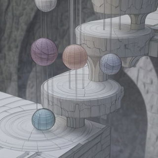 Baroquecliff style, Midjourney V6.1: abstract 3D render