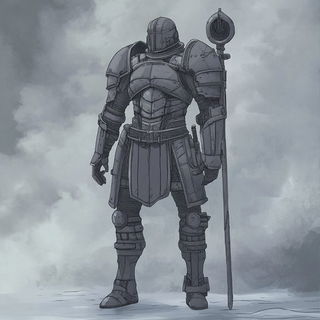 Baroquecliff style, Midjourney V6.1: concept art character design of retropunk steam knight