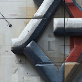 Ashroad Stations style, Midjourney V6.1: typographic composition with large letters