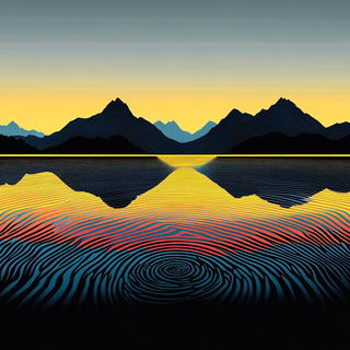 Cremeglyph style, Midjourney V6.1: realistic landscape photograph of quiet dawn