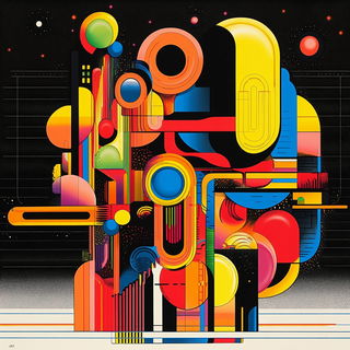 Cremeglyph style, Midjourney V6.1: typographic composition with large letters