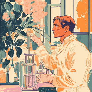 Opera Monstrata style, Midjourney V6.1: editorial illustration for popular scientific magazine cover