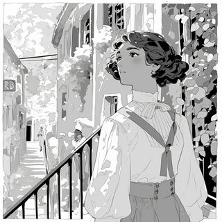Opera Monstrata style, Midjourney V6.1: black-and-white manga comic strip