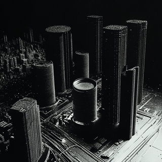 Hatcharabesque style, Midjourney V6.1: megacity with futuristic bioarchitecture