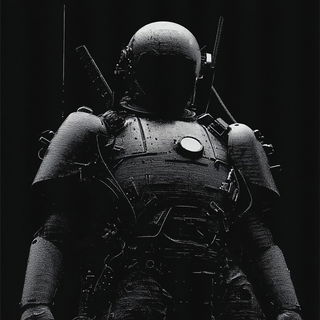 Hatcharabesque style, Midjourney V6.1: concept art character design of retropunk steam knight
