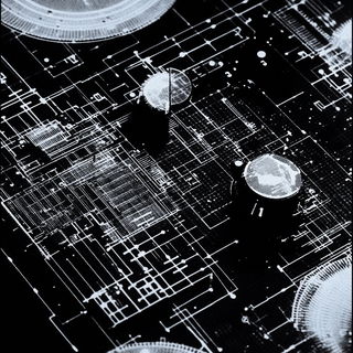 Hatcharabesque style, Midjourney V6.1: technical infrastructure blueprint schematics