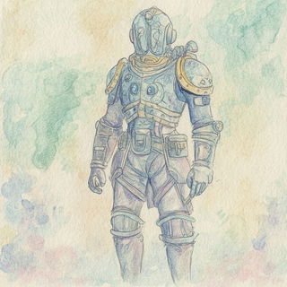 Sunshard style, Midjourney V6.1: concept art character design of retropunk steam knight