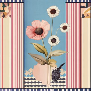 Brushed Petal Enamel style, Midjourney V6.1: creative pattern composition