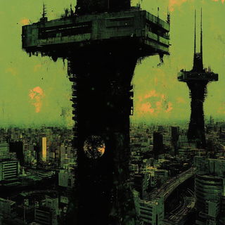 Starweft Vistas style, Midjourney V6.1: megacity with futuristic bioarchitecture