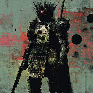 Starweft Vistas style, Midjourney V6.1: concept art character design of retropunk steam knight
