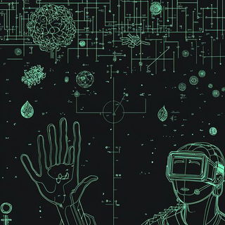 Pipewake style, Midjourney V6.1: editorial illustration for popular scientific magazine cover