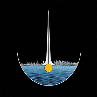 Primary Block Ballet style, Midjourney V6.1: bold minimalist logo design for Istanbul city municipal services