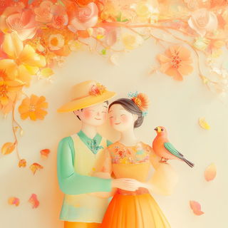 Prismarble style, Midjourney V6.1: traditional folk art
