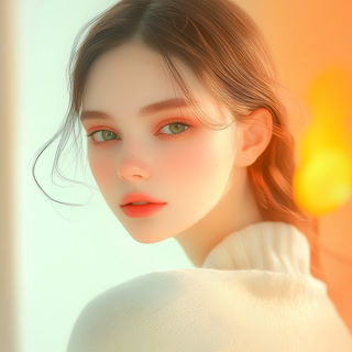Prismarble style, Midjourney V6.1: photographic portrait of female protagonist