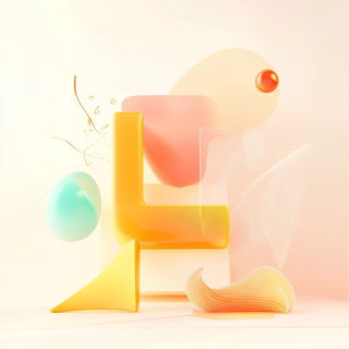 Prismarble style, Midjourney V6.1: typographic composition with large letters