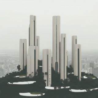Fissurepunk style, Midjourney V6.1: megacity with futuristic bioarchitecture