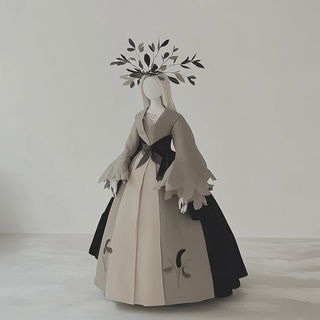 Fissurepunk style, Midjourney V6.1: haute-couture fashion outfit