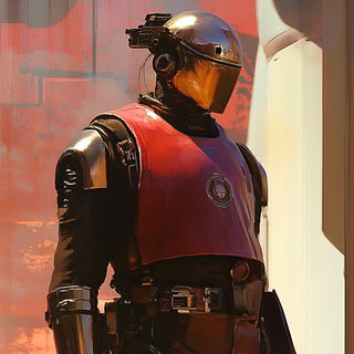 Sunscar Chromapulp style, Midjourney V6.1: concept art character design of retropunk steam knight
