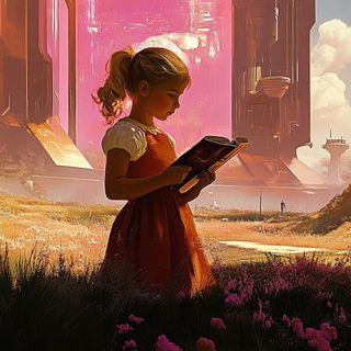 Sunscar Chromapulp style, Midjourney V6.1: retro fairy-tale illustration