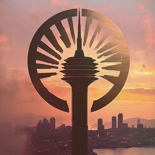 Sunscar Chromapulp style, Midjourney V6.1: bold minimalist logo design for Istanbul city municipal services