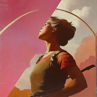 Sunscar Chromapulp style, Midjourney V6.1: classical 18th-century oil painting