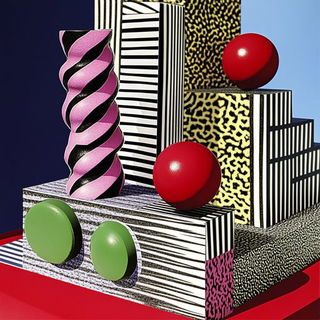 Neon Quench style, Midjourney V6.1: abstract 3D render